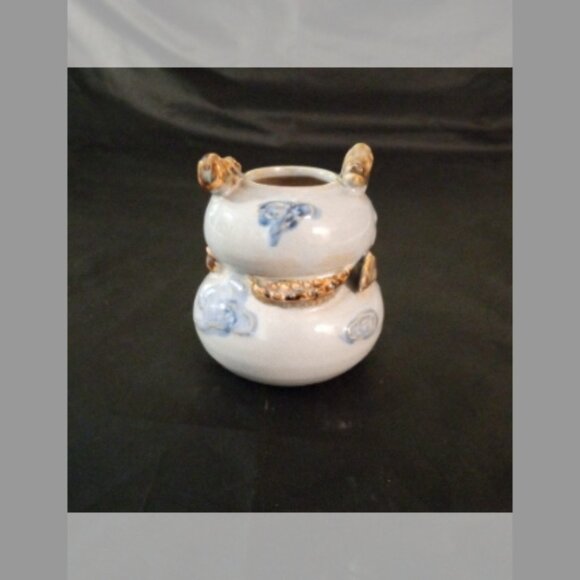 Two Tier 2 Dragon Wrap Planter Mini Dragon Head Handle - Picture 5 of 5